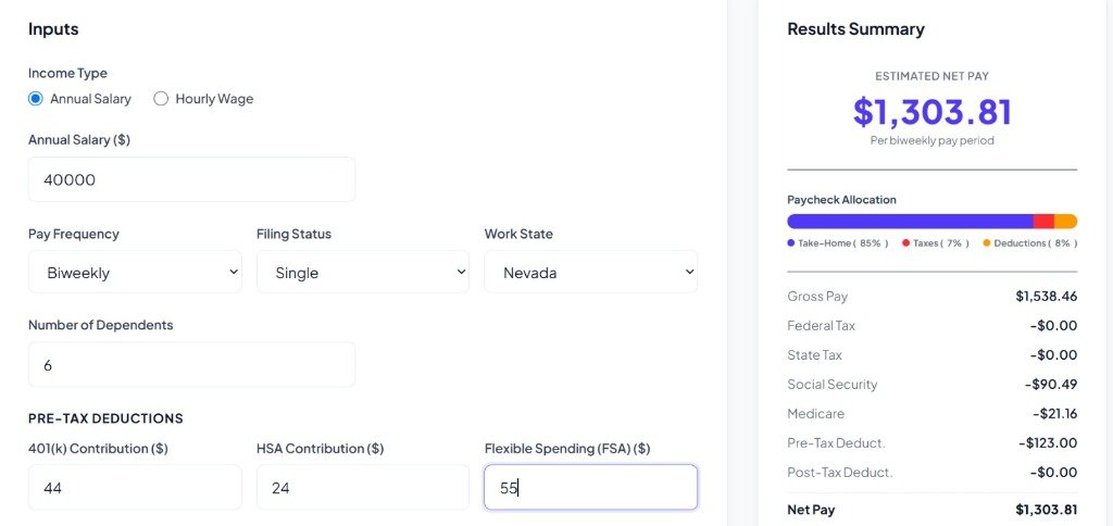 Real Estate Investment Calculator screenshot showing inputs and results